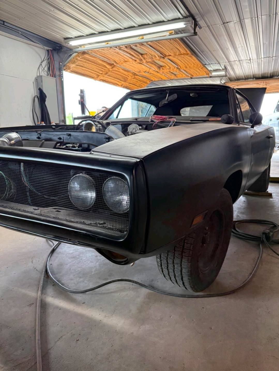 Black performance car serviced at Foulks Performance